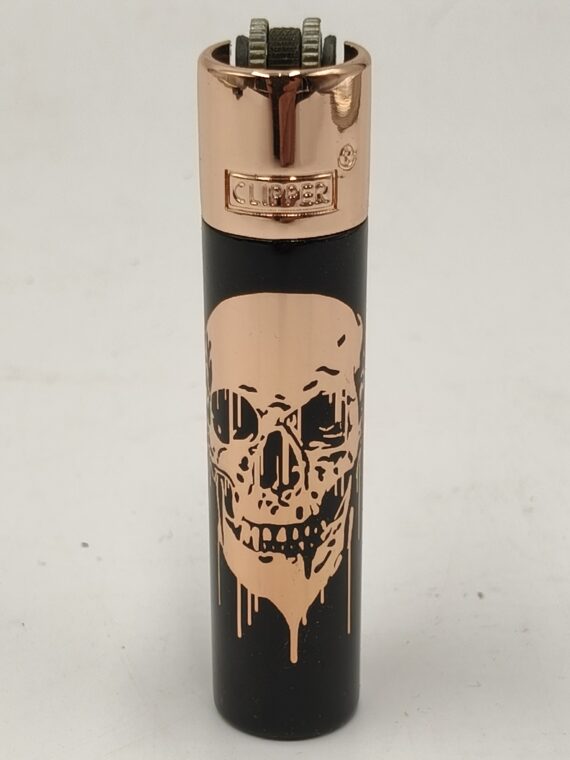 CLIPPER METAL LARGE SKULL - ROSE GOLD